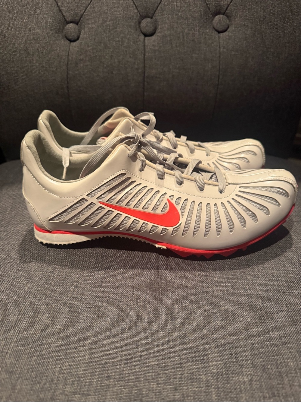 Nike Zoom Maxcat 2 Track Spikes Grey/Coral Women’s 10 Racing Cleats